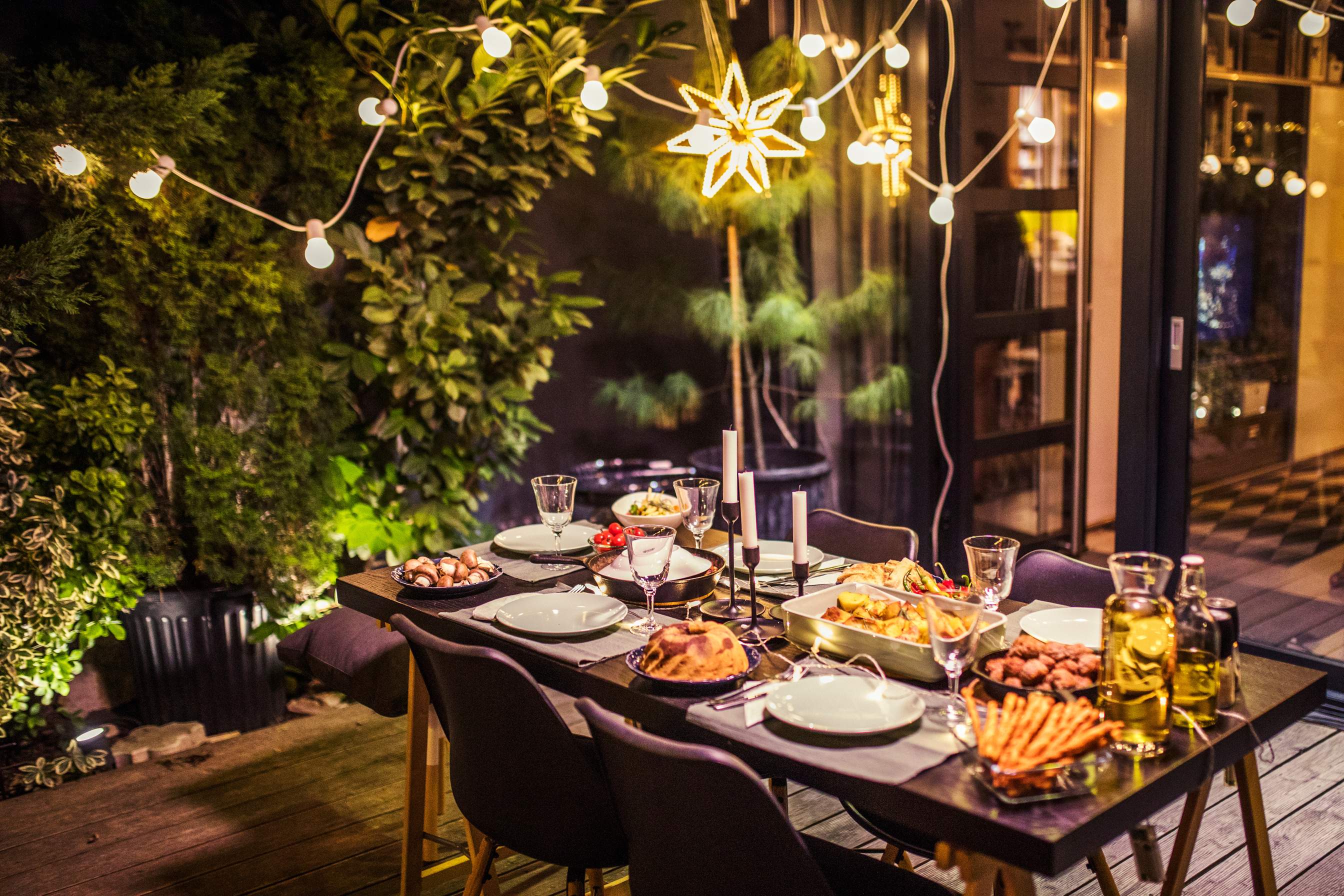 Table ready for dinner party